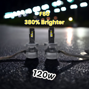 F60 120w 350% Brighter light H4 hi and Low Beam