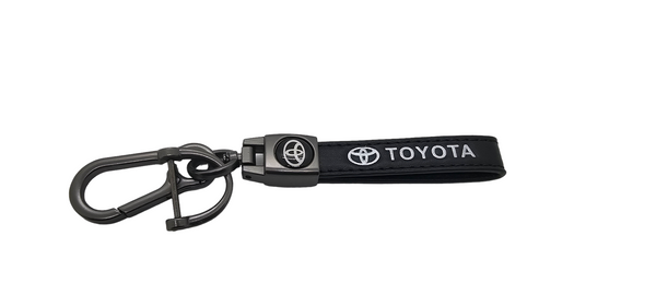 Leather and Metal Automotive Keyring with Emblem for Toyota Vehicles – Inch Autos