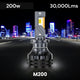Most powerful M200  kit 200w 500% Brighter Hi and Low H7x4  Holders Fogs H3 Parker's w5w and Number plate 38mm