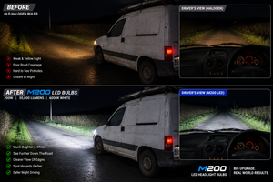 Kit up till 2003  Hi Low H4 Fogs H11 Parkers and Number Plate W5W and Reversing Bulb p21W