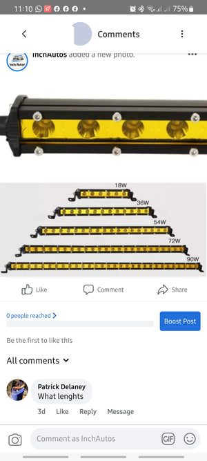 Led Light bar White